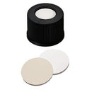 10 15 0744   La Pha Pack ND10 Screw Cap (Black) 10 mm, Silicone/PTFE Septa