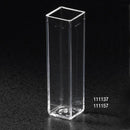 111137  Globe Cuvette, Spectrophotometer, Square, 4.5mL (10mm), PS, 4 Clear Sides, 100/Tray, 5 Trays/Unit