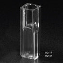 112117 Globe Scientific Cuvette, Semi-Micro, 2.9mL, with 2 Clear Sides, PS, 100/Tray, 10 Trays/Unit