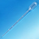 137035  Globe Transfer Pipet, 3.0mL, Small Bulb, Graduated to 1mL, 140mm, Bulb Draw - 2.2mL
