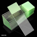 1380-50G Globe	Microscope Slides, Diamond White Glass, 25 x 75mm, 90° Ground Edges, GREEN Frosted