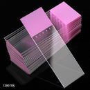 1380-50L  Globe Microscope Slides, Diamond White Glass, 25 x 75mm, 90° Ground Edges, LILAC Frosted