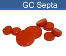 1460-0394-L   GC septa 3,17mm(.125¨) Thick, High Temp, Precision Molded Red GC Septa / Qty 50