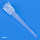 150040  Globe Certified Pipette Tips, 0.1-20uL, Low Retention, Universal, Natural, 45mm, Extended Length,  Bulk, Qty: 1000/pk