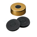 20 03 1157  La Pha Pack  Magnetic Cap (Gold lacquered) 20 mm, 8mm center hole Chloro-Butyl Septa / Qty 100