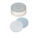 22 15 1869  La Pha Pack  Snap Ring Cap (Transparent) 22 mm, Silicone/PTFE Septa Qty 100