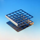 457200  Globe Scientific  Rack, Tube, 16/17mm, 25-Place, Stainless Steel "Z" Shape