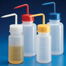 601638B Globe Wash Bottle, Blue Screw Cap, 500mL, PE.  Case of 10