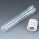 6148W  Globe Test Tube with Attached White Screw Cap, 12 x 75 mm (5mL), PP, 250/Bag, 4 Bags/Case