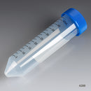 6288  Globe Centrifuge Tube, 50mL, Attached Blue Flat Top Screw Cap, PP, Printed Graduations, STERILE, 25/Bag, 20 Bags/Case