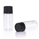 C0001050 ALWSCI  10ml Clear Glass Storage Vial W/Black Closed Top Cap / Qty 100