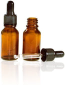 C0001053  ALWSCI  Amber glass bottle for essential oil, with glass eye dropper, pack of 12 1/20oz 15ml