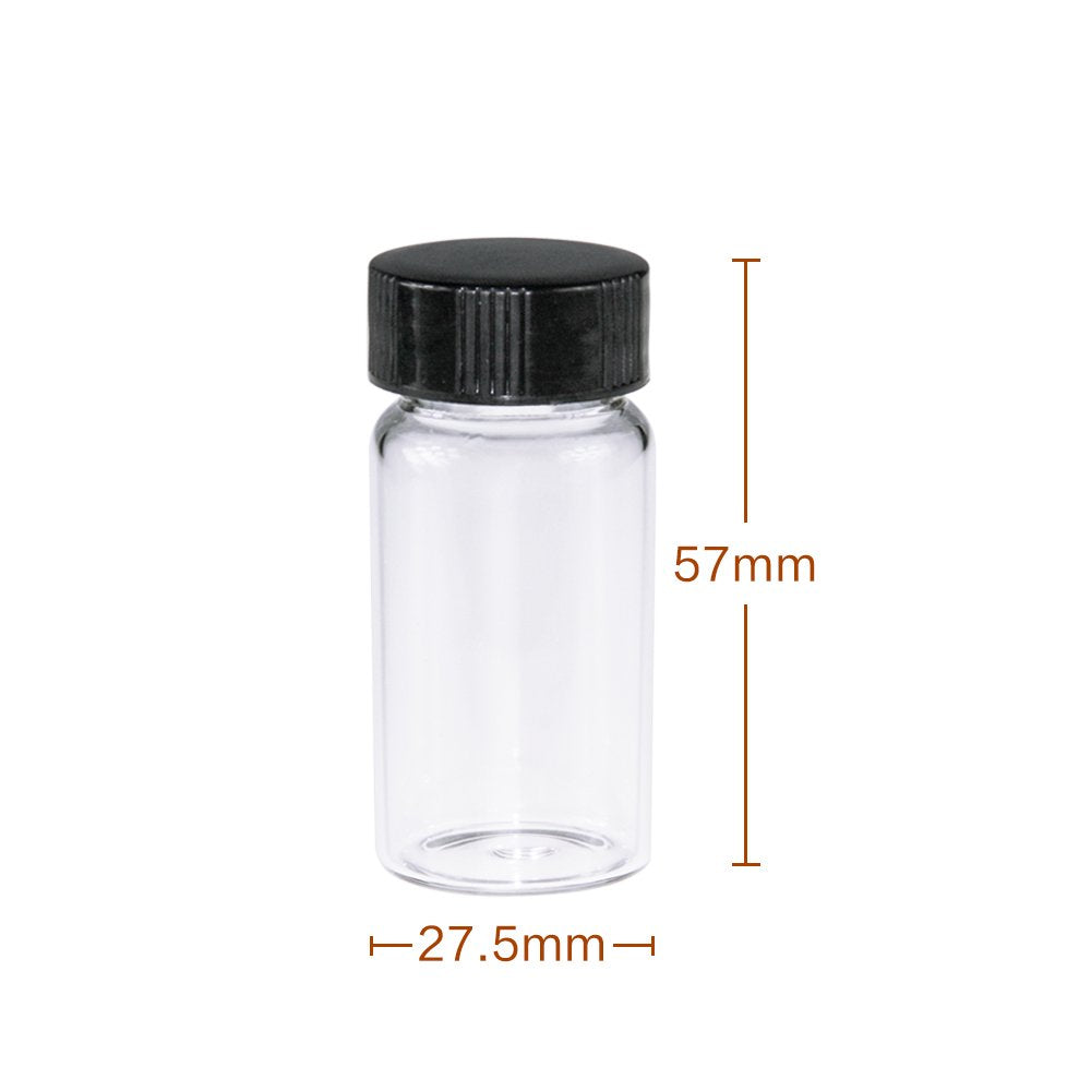 ALWSCI Screw Top Headspace Vial, 10ml Precision Thread Vial, Borosilicate Clear Glass, Rounded Bottom, 18mm Magnetic
