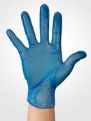 Aurelia Delight Blue Vinyl Exam Gloves  PF / Qty 1000 ( 10 Boxes of 100)