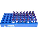 ALWSCI   C0001265  Blue PP Vial Rack 50 positions for 2m vials w/printing ALWSCI Logo in white, 1/pk