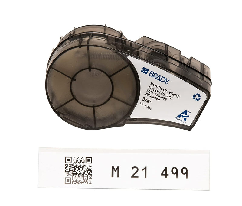 Brady M21-750-499 Label Tape, Permanent Acrylic, 0.75" L x 192" H, Black/White