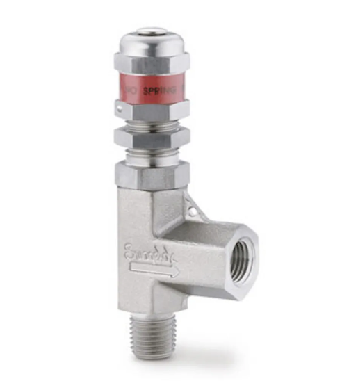 Swagelok SS-4R3A5-SETE Stainless Steel High Pressure Proportional Relief Valve, 1/4 in. MNPT x 1/4 in. SET (E) / Qty 1
