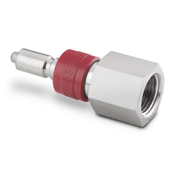 Swagelok SS-QC4-D-2PF Stainless Steel Instrumentation Quick Connect Stem with Valve, 0.2 Cv, 1/8 in. Female NPT / Qty 1