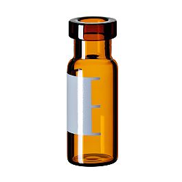 La Pha Pack 11 09 0477 ND11 1.5ml Crimp Neck Vial, 32 x 11.6mm, amber glass, 1st hydrolytic class, wide opening, label and filling lines