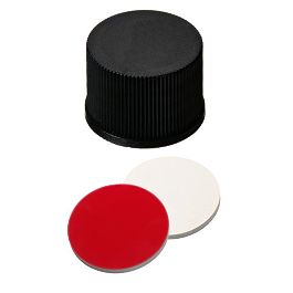 13 15 0648 Screw Cap (Black) 13 mm  Combination Seal: PP Screw Cap, black, closed top