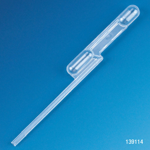 139114 Globe Transfer Pipet, Exact Volume, 100uL (0.10mL), 83mm Long, 500/Bag, 10 Bags/Case