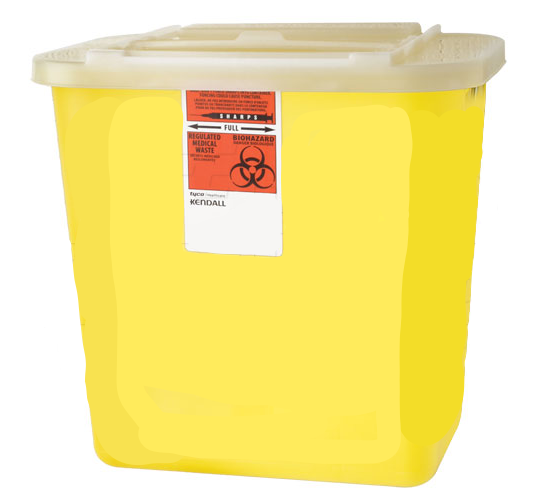 Sharp Container / Biohazard Collector, 7.56 L, Yellow / Qty 1