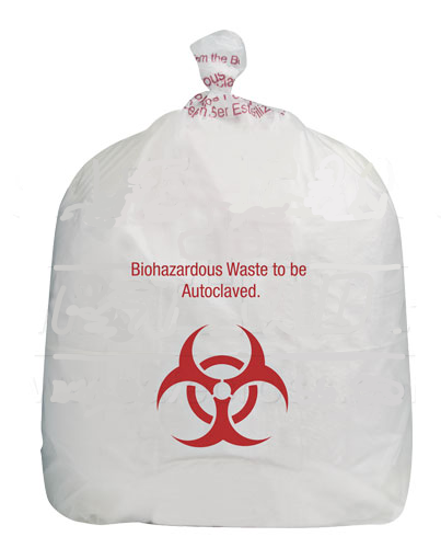 Infectious Waste Bags, Autoclavable, 63.5 x 76.2 cm / Qty 200