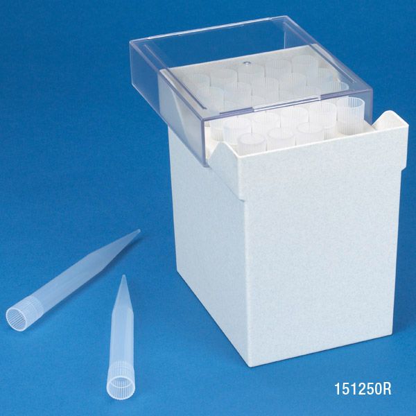 Globe 151250R (1-10mL)  Racked Pipette Tips For Use With Finnpipette®, Brand®, Gilson®, Socorex® and Labsystem® pipettors / Qty 100