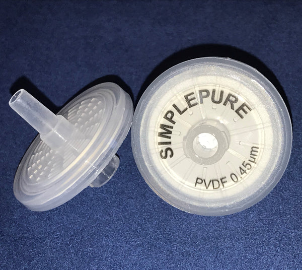 SFPVDF025045N Syringe Filter PVDF, Pore Size 0.45um, Diameter 25mm, Non Sterile, Hydrophobic. / Qty 100