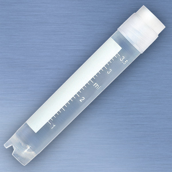 Globe 3014 CryoClear tubes, 4.0mL, STERILE, External Threads, Attached Screwcap