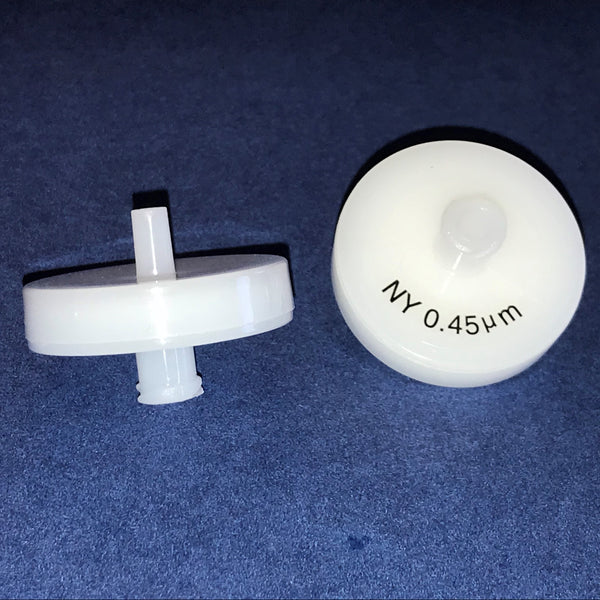 SFNY025045NM Syringe Filter, Nylon, Pre-Filter GF,PP,0.45 Micron Pore Size, 25mm Diameter, Non Sterile / Qty 100