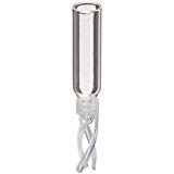 LS-4005BS-625 50µL Glass Big Mouth Conical Limited Volume Insert, 6x25mm, Precision-Formed Mandrel Interior, with Bottom Spring