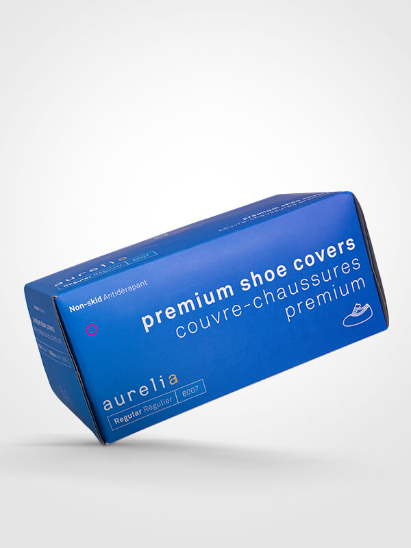 Aurelia Premium shoe covers, Anti-Skid, Non-Conductive,  Blue REG / Qty 300