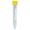 Globe 6293 Centrifuge Tube, 10mL, with Attached Yellow Screw Cap, PP, Printed Graduations, STERILE, Qty/ 1000