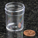 6362 Globe Jar, Wide Mouth, 15mL (1/2oz), PS, 33mm Opening, 1 x 1 7/16" (Screw Cap Packaged Separately)