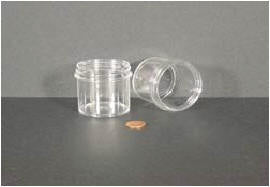 Globe 6374 Jar, Wide Mouth, 90mL (3oz), PS, 58mm Opening, 1 15/16 x 2" (Screw Cap Packaged Separately)