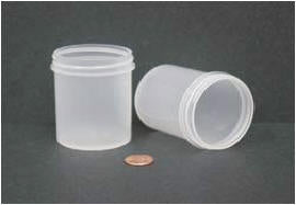 Globe 6377 Jar, Wide Mouth, 120mL (4oz), PP, 58mm Opening, 1 15/16 x 2 5/8" (Screw Cap Packaged Separately)