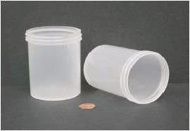 Globe 6387 Jar, Wide Mouth, 240mL (8oz), PP, 70mm Opening, 2 7/16 x 3 3/8" (Screw Cap Packaged Separately)