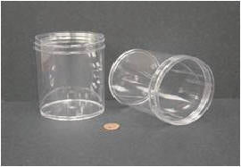 Globe 6398 Jar, Wide Mouth, 480mL (16oz), PS, 89mm Opening, 3 1/8 x 4" (Screw Cap Packaged Separately)