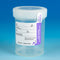Globe 6528 Container: Tite-Rite, 120mL (4oz), PP, STERILE, Attached White Screw Cap, ID Label with Tab Seal, Graduated