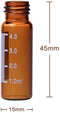 ALWSCI C0000027  4ml amber glass flat base screw thread vial w/label, 100/pk