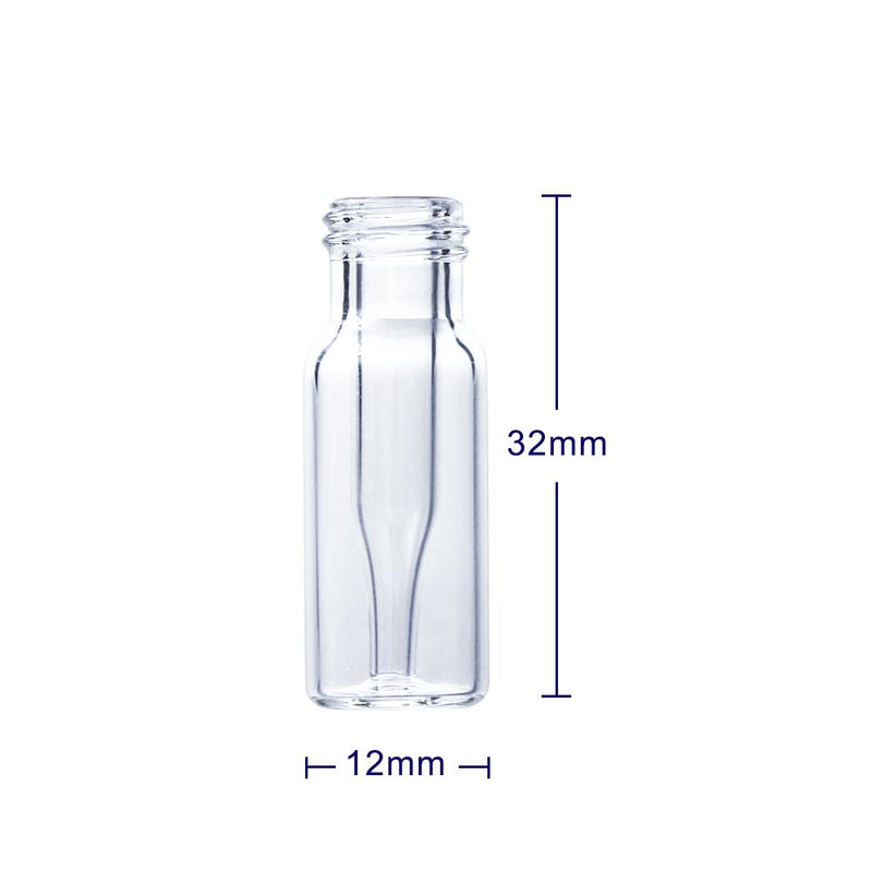 ALWSCI  C0000127   9 mm Screw Top Vials with 200 ul Fused Conical Inserts, Clear Glass / Qty 100