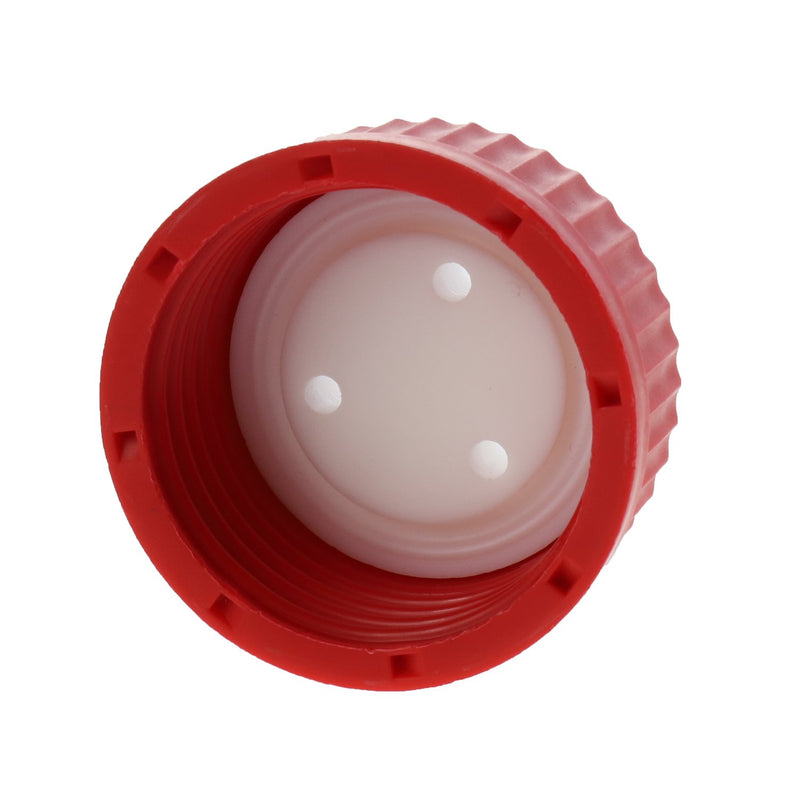 ALWSCI C0000271 GL45 Safety Cap, Red, Three Holes for 1/8" OD Tubing, 1 pc/pk…