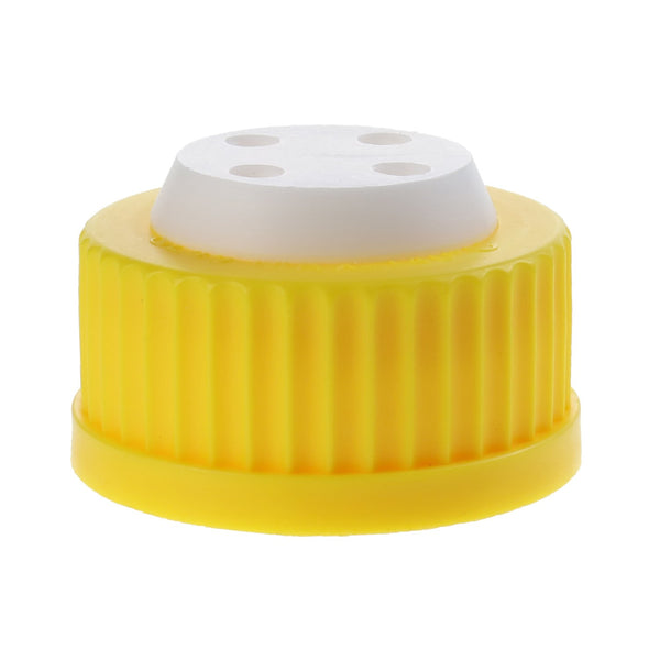 ALwsci C0000272  Yellow GL45 Safety Cap with Four Holes for 1/8 Inch OD Tubing, 1pc/pk.…