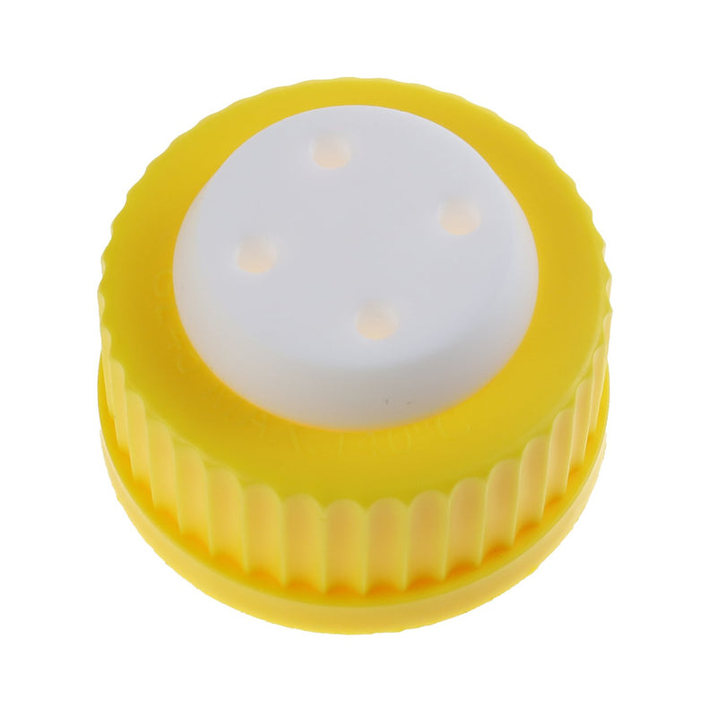 ALWSCI C0000275 Yellow GL45 Safety Cap with Four Holes for 1/16 Inch OD Tubing, 1pc/pk.…