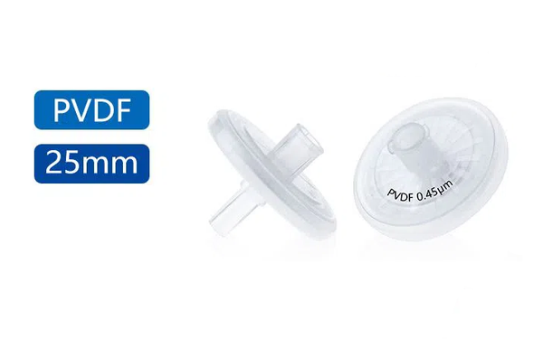 ALWSCI Welded Syringe Filters PVDF 25mm Diameter 0.45um Pore Size Non Sterile / Qty 100