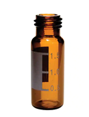 Thermo C4000-S2W  2ml Amber Glass Screw Thread Vials 9mm, ID patch  silanized / Qty 100