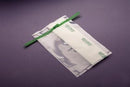 EPL-5515E TWIRL'EM 50 oz. Ecolo LDPE Sampling Bag, 3 mil, Sterile, Safety Tabs, Clear, Closure with 2 Round Wires / Qty 1000