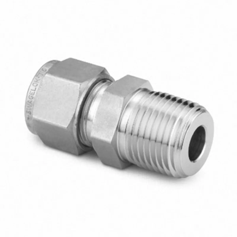 Swagelok SS-10M0-1-4 Stainless Steel Swagelok Tube Fitting, Male Connector, 10 mm Tube OD x 1/4 in. Male NPT / Qty 1
