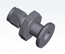 Swagelok  SS-400-SC-8 Sanitary Fitting, 316 SS, 1/4 in. Tube OD x 1/2 in. Kwik-Clamp Flange, Qty 1